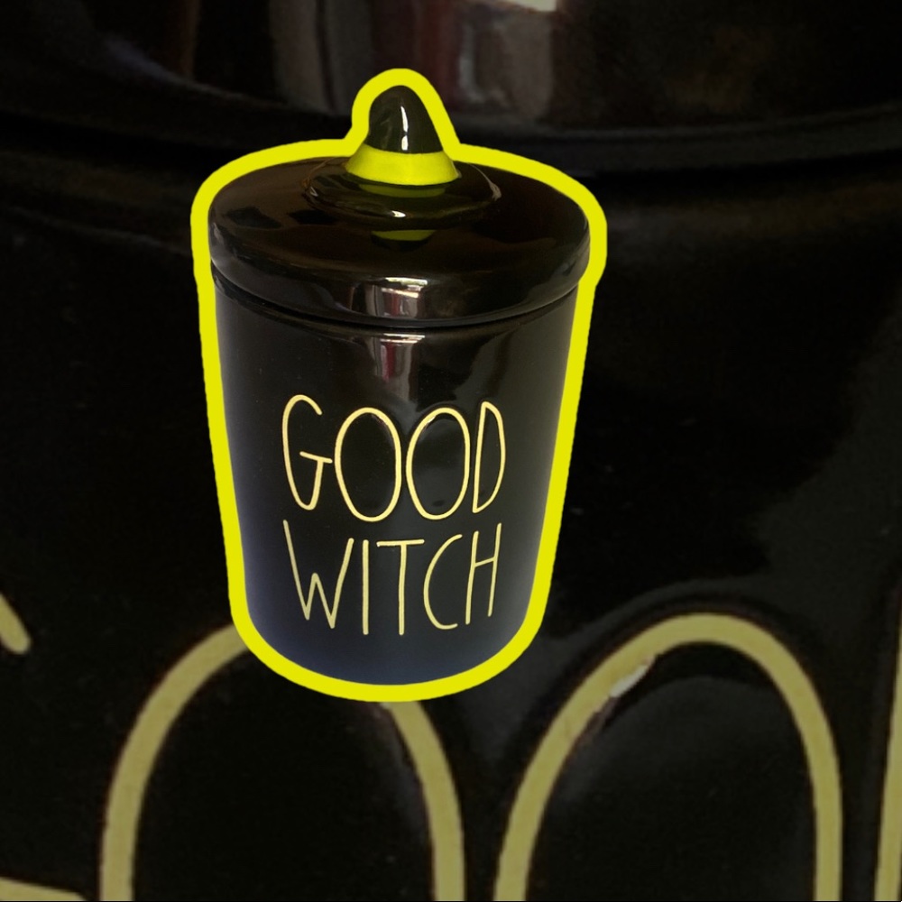 rae dunn good witch jar halloween decor